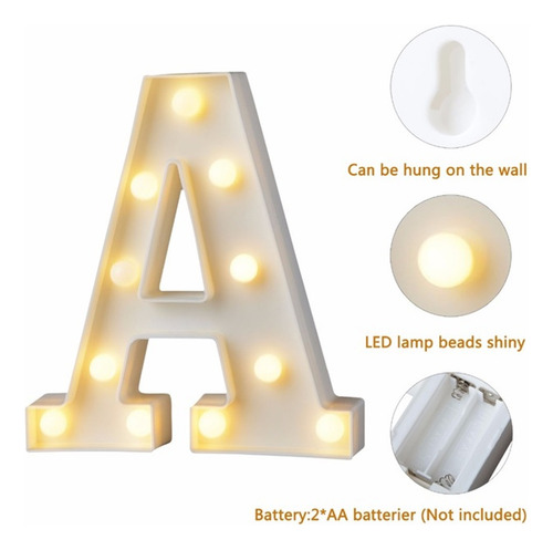 Luces Led Con 26 Letras Del Alfabeto Y Números Ampersand