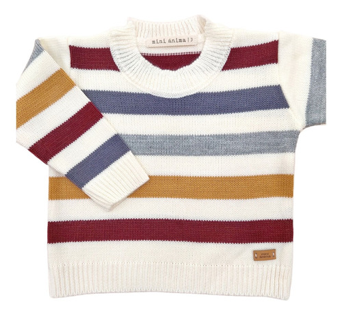 Sweater Donato Mini Anima Abrigo Tejido Bebe Kids Bordo