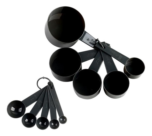 Juego De 10 Tazas Y Cucharas Medidoras De Plástico, Cucharas
