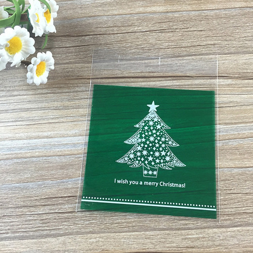 ¡ 200 Bolsas De Celofán Navideñas Con Diseño De Árbol De