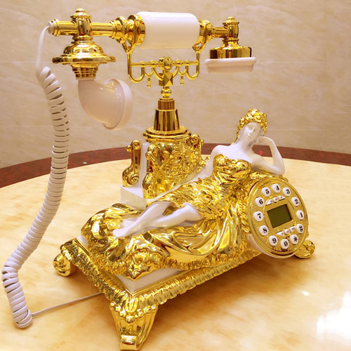 Telefone Vintage Com Fio, Fácil De Usar, Exibição De