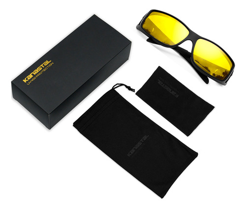 Lentes Nocturnos Hombre Mujer Moda Moto Manejar Sobrepuesto Diseño Amarillo