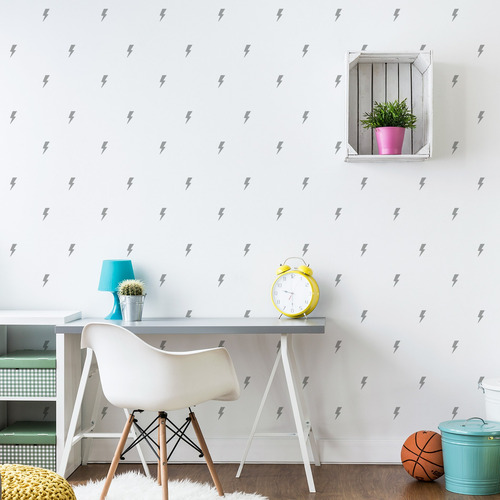Imagem 2 de 3 de Adesivos De Parede Raios Em Prata 134un Cobre 5m²