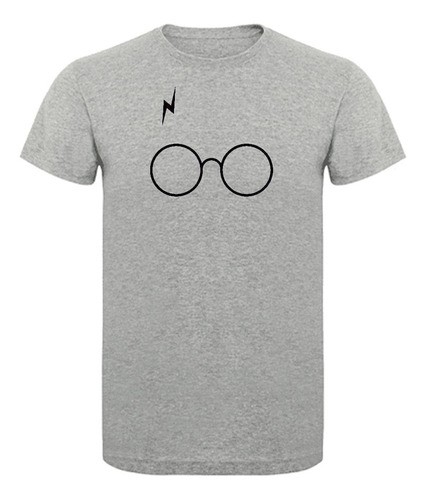 Remera Niños Algodón Harry Potter Lentes Y Rayo