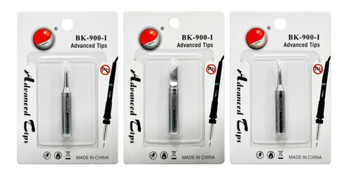 Imagen 3 de 7 de Puntas Para Cautin De Repuesto Baku 9033 !! Originales!! 3pz