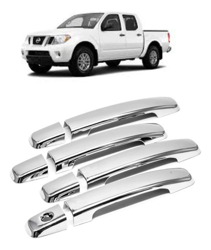 Cubierta Cromada Para Manija Nissan Frontier 2005-2017/ Lujo