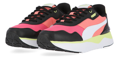 Zapatillas Urbanas Puma R78 Voyage Mujer En Rosa Y Negro | D