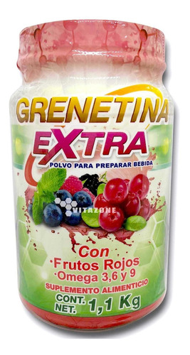 Grenetina Extra Omega 3 6 9 Frutos Rojos 1.1 Kg Sanabi