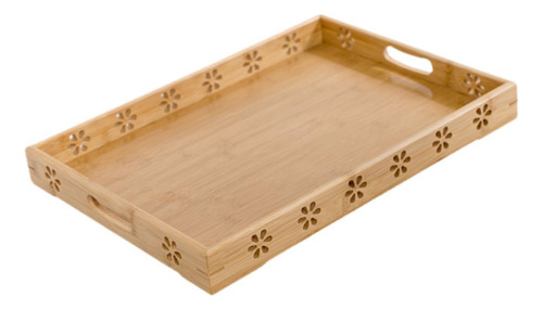 Bandeja De Bambú Para Servir, Bandeja Para 33 X 22 X 5 Cm