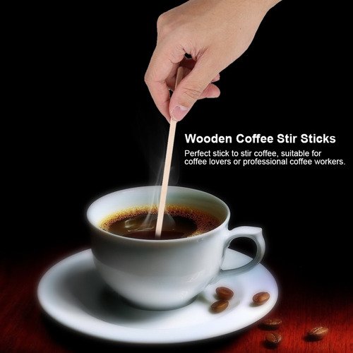 500 Unidades 7.48 Pulgadas Agitadores De Café De Madera Con