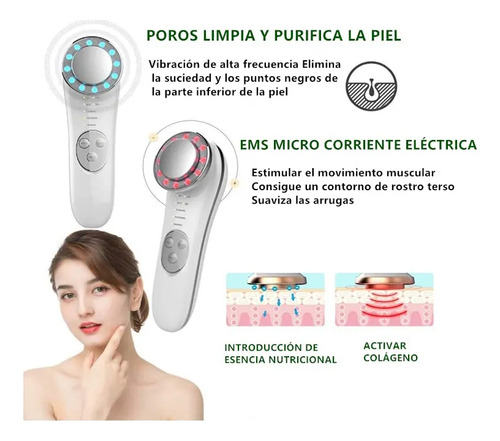 Instrumento Masajeador Facial Eléctrico Multifuncional,