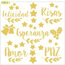 Comprar Navidad Frases Vasos Copa Vinilo Corte Frascos Calcos X 10