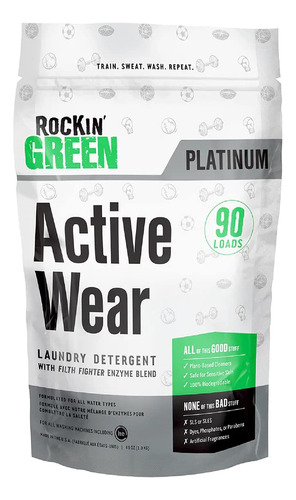 Serie Platino Verde Active Wear Rockin Detergente De Lavande