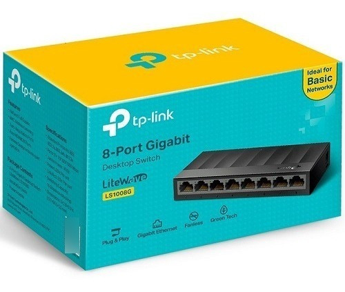 Switch Tp Link Tl-ls1008g Litewave 8 Ptos 10/100/1000 Escrit