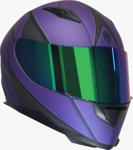 Casco Cerrado Para Moto Kov Novak Warefare Blade Morado