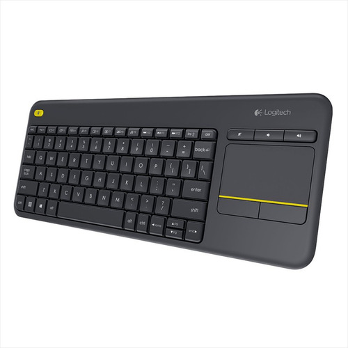 Logitech K400 Plus, Teclado Inalámbrico Touch, Pc Android Tv Color del teclado Negro Idioma Español