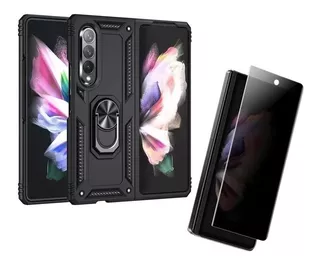 Capa Case + Pl Hidrogel Privacidade Para Galaxy Z Fold 3 5g