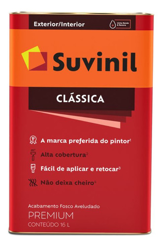 Tinta Premium Clássica Fosco Suvinil Cor Oceano Profundo 16l