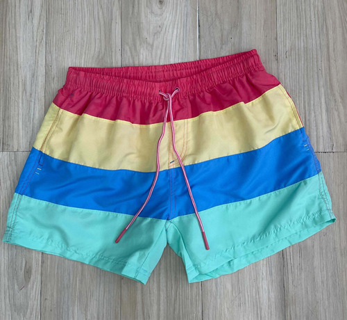 Short De Baño Malla Rayado 4 Colores Hombre The Big Shop