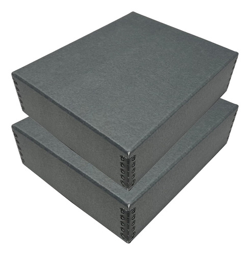 , Caja De Almacenamiento Frontal Gris De 8 X 10 Pulgadas, Bo