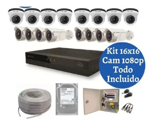 Kit Camaras 16dvr 16camaras De Seguridad Jovision 1080p Hd 