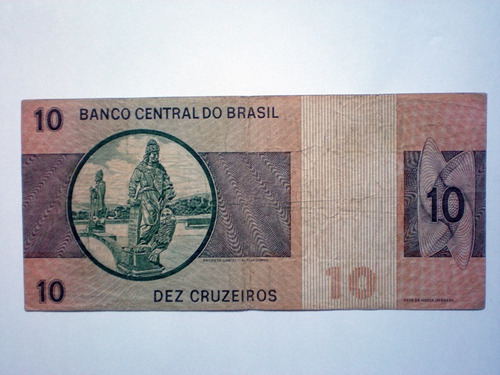 Brasil Lote Billetes 1 Y 10 Cruzeiros Reales Moneda Sello