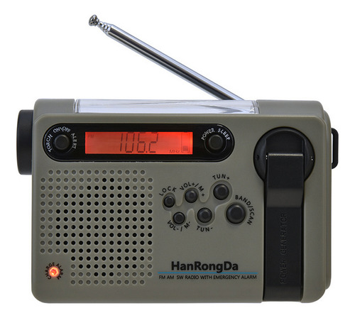 Conjunto De Rádio, Bateria De Rádio Led, Alarme De Emergênci