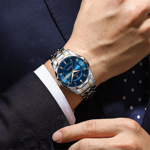 Reloj De Pulsera Poedagar Para Hombre Date Week 858