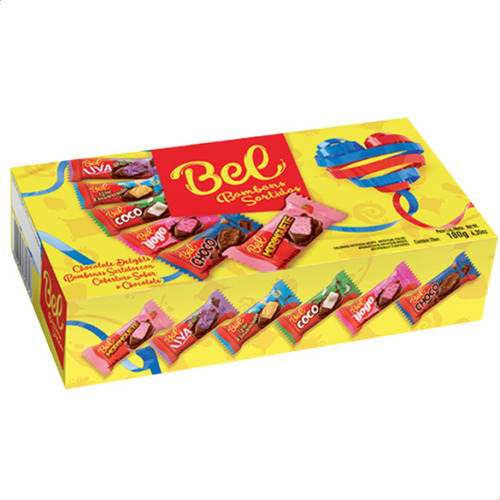 Bombones surtidos Bel Open Candy chocolate caja 180 g 20 u pack x 30