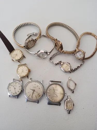 comprar Lote Relojes De Cuerda Para Reparar Hamilton, Bulova Y Mas Diferentes