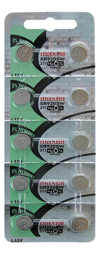 Bateria Botão 371 Sr920sw Maxell Relógio 10 Un