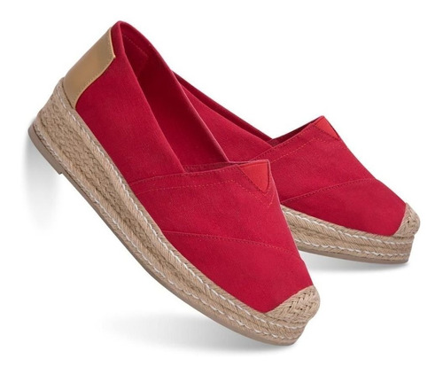 Zapato Confort Shosh 1005 Rojo De Dama Moda 