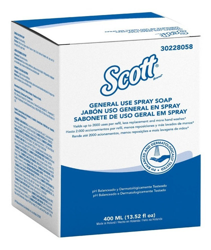 Imagen 5 de 7 de Combo Dispensador + Repuesto Jabón Scott En Spray 400ml
