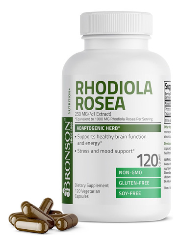 Rhodiola Rosea 1000 Mg Hierba Adaptogenica 120 Cap