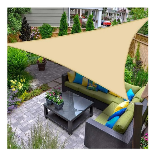 Toldo Vela Triangular 6.1x6.1x6.1 Mtrs Color Beig