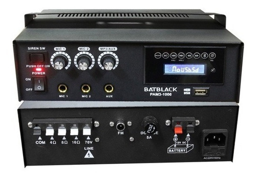 Amplificador De Sonido Batblack Pam3-1006 80w