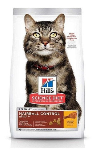 Hills Gato Hairball Control 7+ 3.5lb Bola Pelos