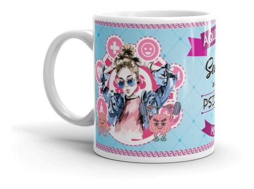 Caneca Porcelana Personalizada Presente Psicologo Psicologa