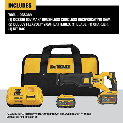 Dewalt Flexvolt 60v Max* Sierra Recíproca, Kit Inalámbrico (