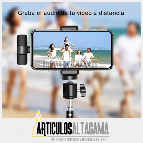 Imagen 4 de 10 de Micrófono Inalámbrico 2 En 1 De Solapa Para Android Tipo C