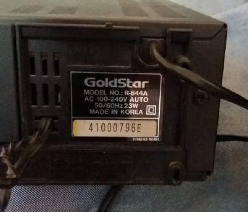 Videocasetera Goldstar R-b 44a C/contrl Remot ( No Enciende)