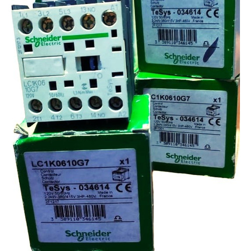 Mini Contactor Schneider 6a Lc1k0610g7 120 V Ac3