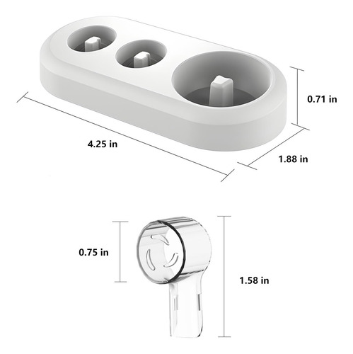 Soporte Cepillo Dientes,2 Pcs Soporte Dientes Eléctrico