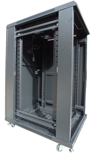 Imagen 6 de 8 de Rack Gabinete De Piso 22u Con Ruedas Y Llave Linkbasic