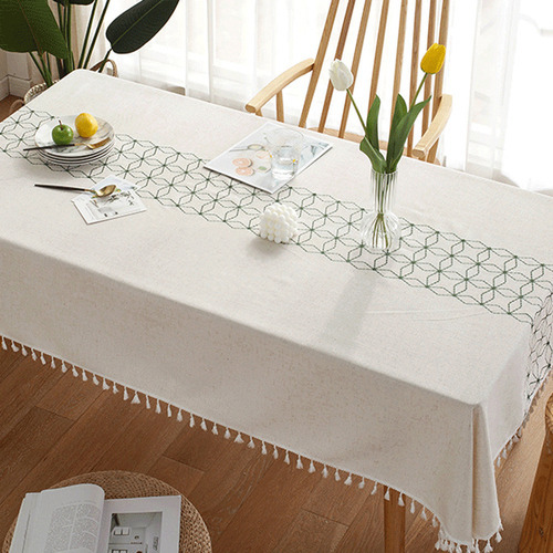 Cubierta De Mesa De Comedor Rectangular Gruesa Impermeable A