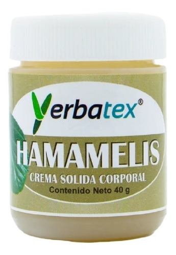 Pomada De Hamamelis, Crema Sólida Corporal, Frasco De 40g