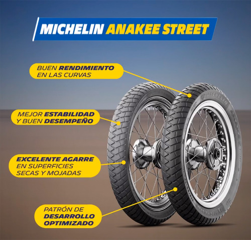 Llanta Michelin 120/90-17 64t Anakee Street D/p Tubeless