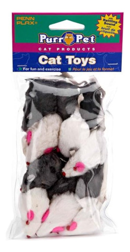 Juguetes Para Gatos De Penn Plax Play Fur Mouse - Bolsa Mixt