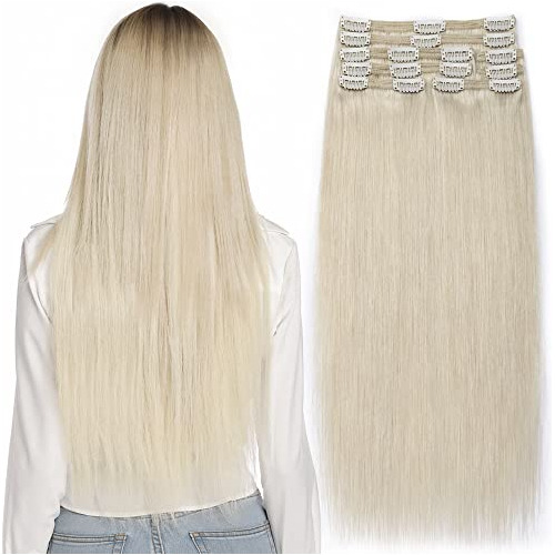 Mi-lady Doble Weft 100% Remy Clip De Pelo Humano En L9j61