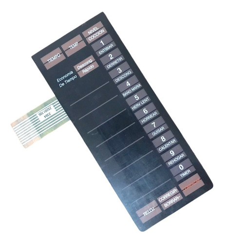 Imagen 1 de 2 de Frente Teclado Microondas Bgh Membrana Bgh2254 2384